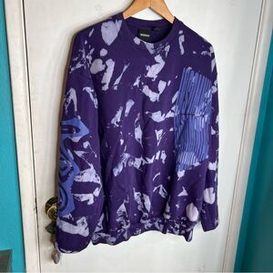 Insomniac tie dye purple crew neck pullover made in the USA SWEATSHIRT